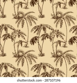 Palm trees seamless pattern