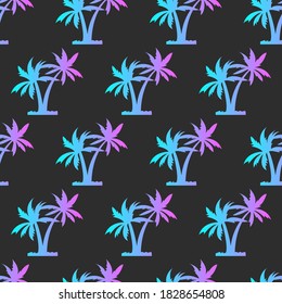 Palm trees seamless pattern. Background for a tropical party. Coconut palm print