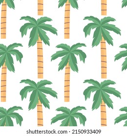 Patrón de palmeras sin costura. Fondo interminable vectorial botánico. Fondo repetibleTropical.