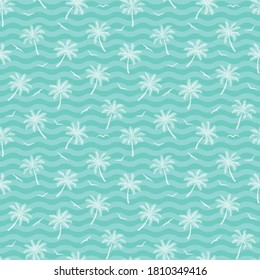 Palm trees. Seamless pattern. Vector illustration.