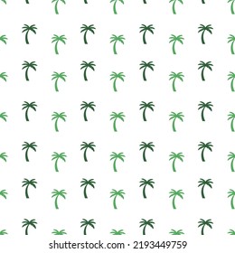 
Palm trees, seamless pattern, vector. Pattern with green palms on a white background.