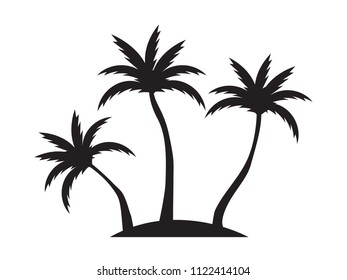Palm trees silhouette