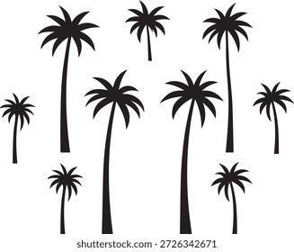 Palmen Silhouette, Palmen Silhouetten, Palmen Silhouetten, Palmen, Baum, 