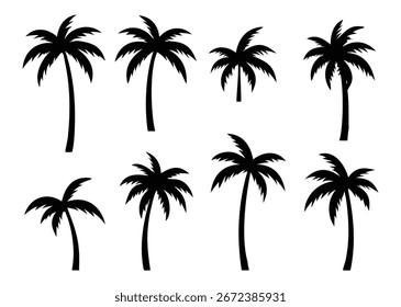 Palm Trees Silhouette vector Collection