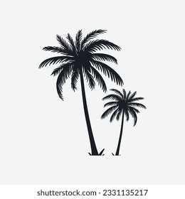 Palm trees silhouette vector illustration design editable and resizable.
