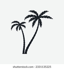 Palm trees silhouette vector illustration design editable and resizable.
