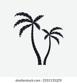 Palm trees silhouette vector illustration design editable and resizable.
