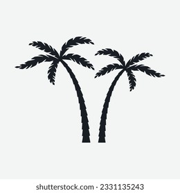 Palm trees silhouette vector illustration design editable and resizable.
