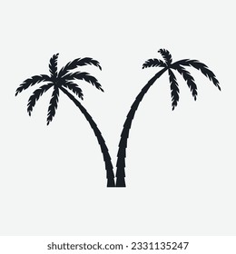 Palmen Silhouette Vektorgrafik Design editierbar und änderbar.
