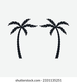 Palm trees silhouette vector illustration design editable and resizable.
