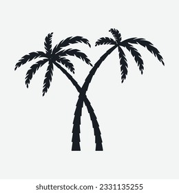 Palm trees silhouette vector illustration design editable and resizable.
