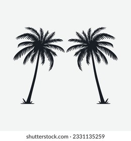 Palm trees silhouette vector illustration design editable and resizable.
