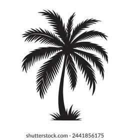 Silueta de palmeras, ilustración vectorial.