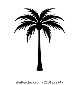 palm trees silhouettes Vector illustartion