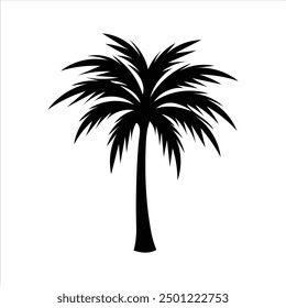 palm trees silhouettes Vector illustartion