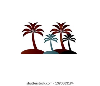 palm trees vector - Vector
