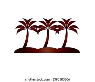palm trees vector - Vector
