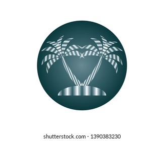 palm trees vector - Vector
