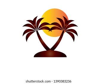 palm trees vector - Vector
