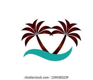 palm trees vector - Vector
