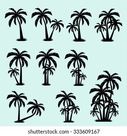 palm trees vector 