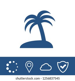 palm trees vector icon