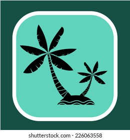 palm trees Vector icon 