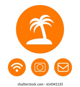 palm trees vector icon