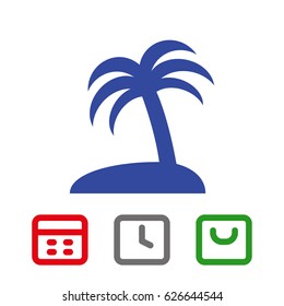 palm trees vector icon