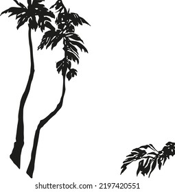 palm trees vector illustration art.