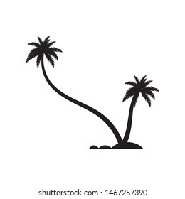 Palm trees vector illustration design template