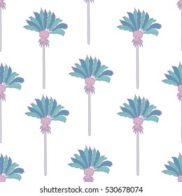Palm trees vector illustration seamless pattern