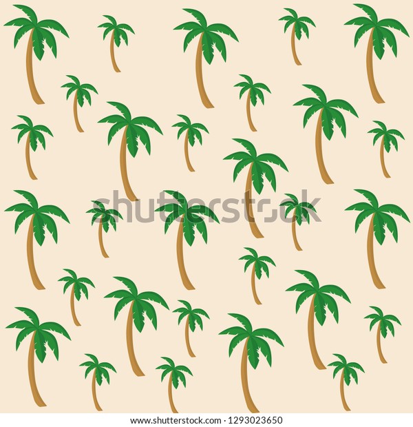 Palm Trees Vector Pattern Background Stock Vector (Royalty Free ...