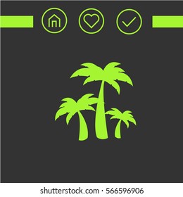 palm trees. the Web icon. Logo 