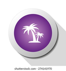 Palm trees, web icon. Vector design