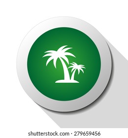 Palm trees, web icon. Vector design
