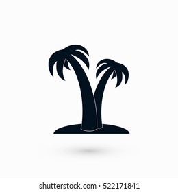 palm tropical icon, flat design best vector icon