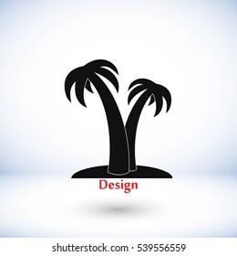 palm tropical icon, flat design best vector icon