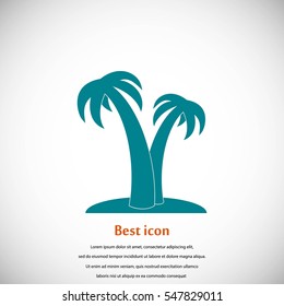 palm tropical icon, flat design best vector icon