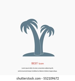 palm tropical icon, flat design best vector icon
