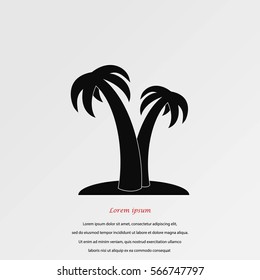 palm tropical icon, flat design best vector icon