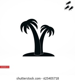 palm tropical icon, flat design best vector icon