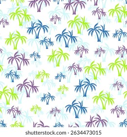 Padrão sem emenda tropical Palm. Impressão em tecido com árvores. Projeto de fundo de vetor natural. Papel de parede estilo havaiano padrão de repetição floral exótico havaiano.