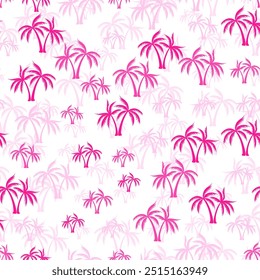 Palm tropical seamless pattern. Textile print with trees. Paradise vector background design. Hawaii style wallpaper Palm plant simple illustration. Vacation cloth textile print.