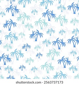 Palm tropical seamless pattern. Textile print with trees. Paradise vector background design. Tropic style wallpaper. Exotic floral hawaiian repeat pattern.