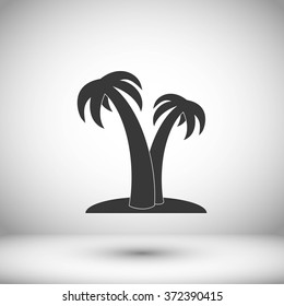 palm tropical tree icon