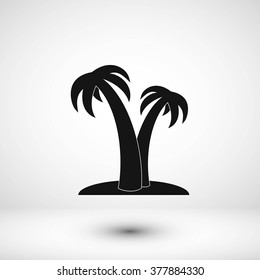 palm tropical tree icon