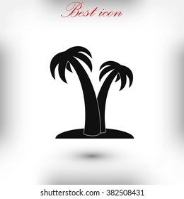 palm tropical tree icon
