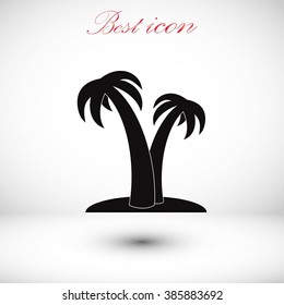 palm tropical tree icon