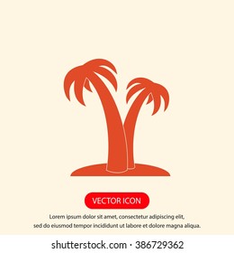 palm tropical tree icon